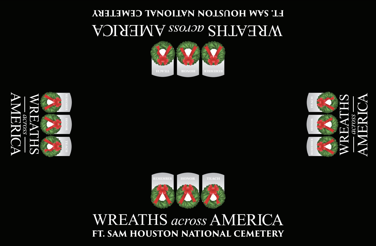 Wreaths Across America Table Cloth Design