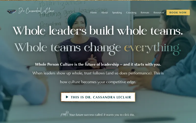Cassandra LeClair website homepage