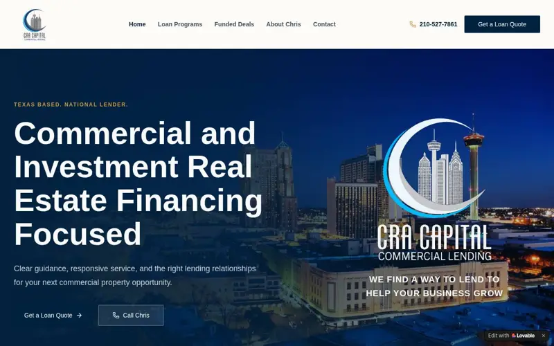 CRA Capital website homepage