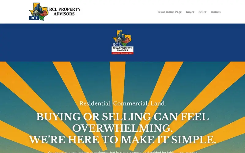 RCL Property Advisors website homepage