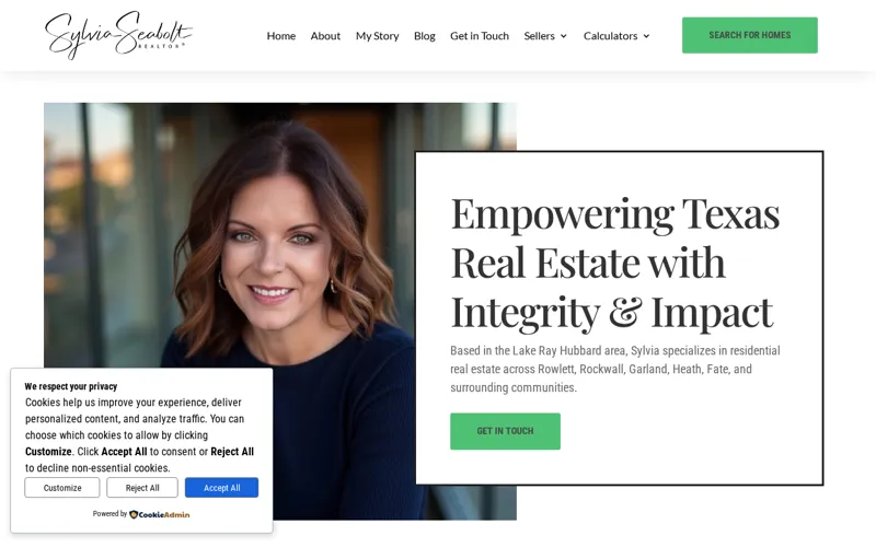 Sylvia Seabolt, Realtor website homepage