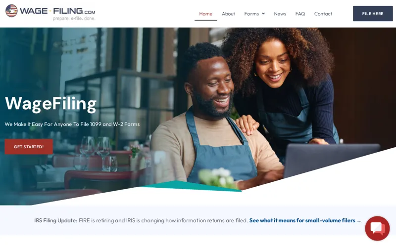 WageFiling website homepage
